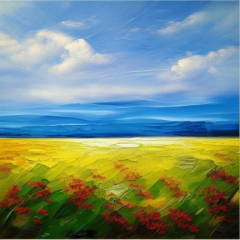 2599007774_Abstract_Landscape_Field_with_Flowers_Sky_Wall_Tapestry_Adapted_from_Oil_Painting_Art